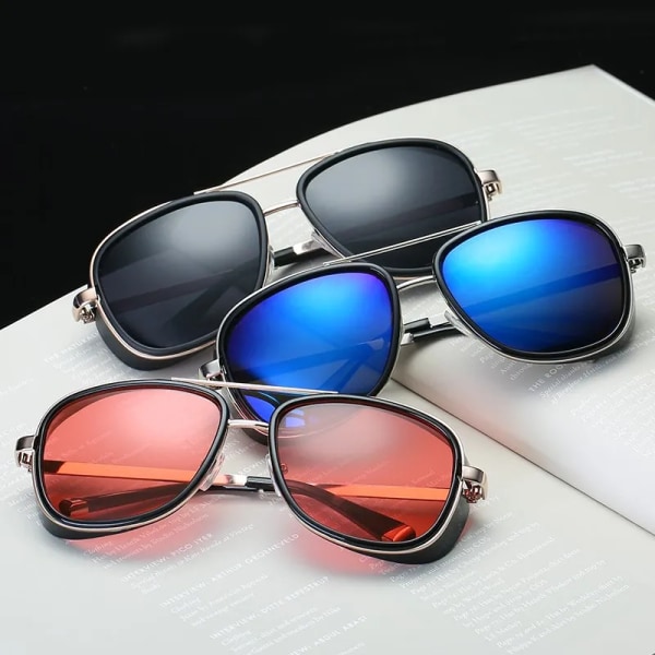 Iron Man 3 Matsuda TONY stark Solglasögon Herr Rossi Coating retro Vintage Designer Solglasögon Oculos Masculino Gafas del UV400 9-XY62-C6 as other