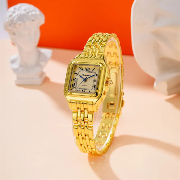 Ny watch Dammode Herrmode Kvartsarmbandsklocka Watch Ny watch Klocka Watch Silver black