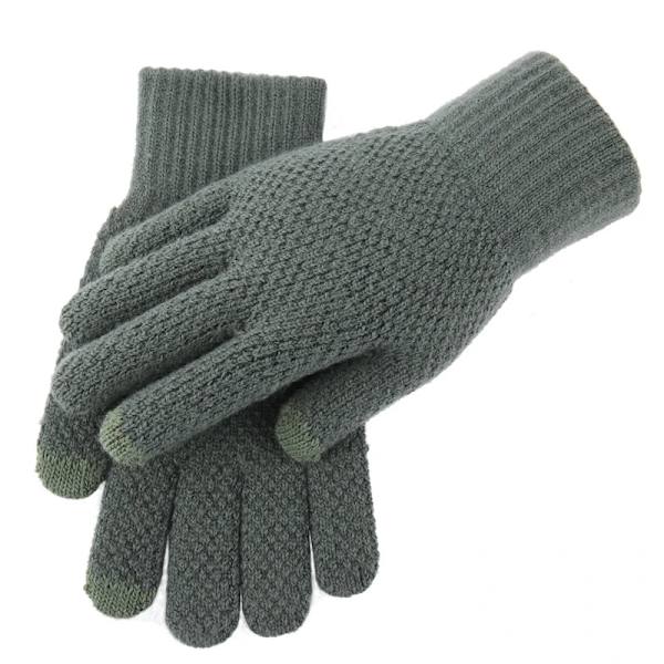Thermal vinter Damhandskar Herr Cykelcykelhandskar Handvärmare Fleecefodrade Guantes Helfingervantar Pekskärm Vattentät Style4  Green