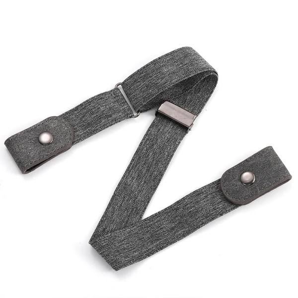 Nytt justerbart stretchigt elastiskt midjeband Osynligt bälte Spännefria bälten för kvinnor män Jeans byxor Klänning utan spänne Lätt att bära Dark Grey 60-65cm