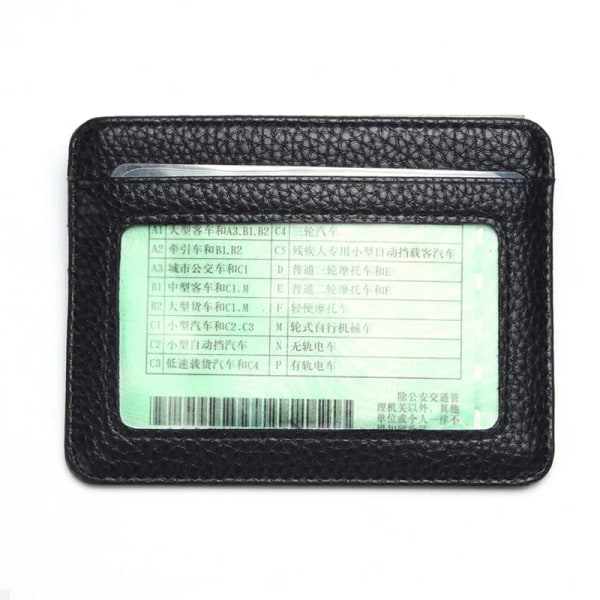 baellerry Mini Läderhållare för män id- case tunn plånbok för kvinnor med myntficka liten plånbok korthållare Beige