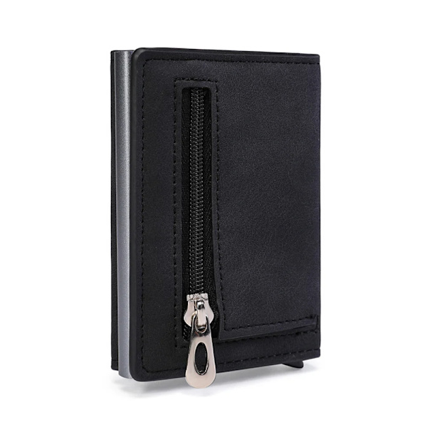ZOVYVOL Herrplånbok RFID-korthållare Plånbok 2023 Stöldskyddande aluminiumlåda Korthållare PU Läder Pop Up Case Magnet Myntväska X-52-Apricot