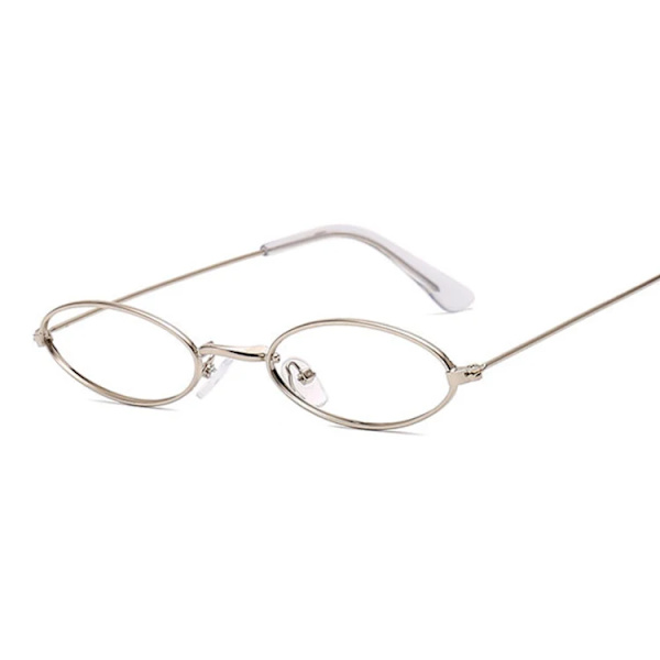 Retro Små Runda Solglasögon Kvinna Märkesdesigner Svarta Solglasögon För Damer Alloy Kvalitet Solglasögon Kvinna Oculus De Sol SilverTrans