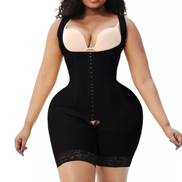 Fajas Body Shapers Kvinnor Bantningskorsett Body Shapewear Reducing Belly Binder Bbl Magkontroll Kvinnor Underkläder Plus Size Beige M