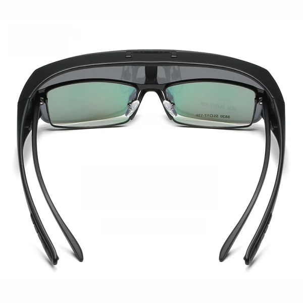 UVLAIK 2021 Flip Up Polarized Solglasögon Kvinnor Män Night Vision Glasögon Glasögon Utomhuskörning Fotokromisk passform över solglasögon Black Polarized