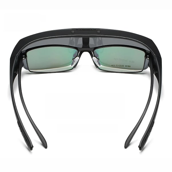 UVLAIK 2021 Flip Up Polarized Solglasögon Kvinnor Män Night Vision Glasögon Glasögon Utomhuskörning Fotokromisk passform över solglasögon Red Polarized