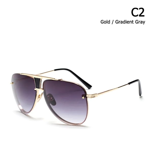 JackJad Fashion 20th Anniversary Edition DECADE TWO Solglasögon Mayweather Style Brand Design Aviation Solglasögon Oculos De Sol C2 Gradient Gray