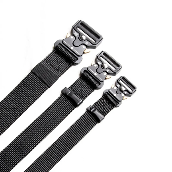 Bälte Män Utomhus Jakt Metall Taktiskt bälte Multifunktionslegering Spänne Högkvalitativ Marine Corps Canvas Bälte för kvinnor 2.5cm Red  silve 100cm