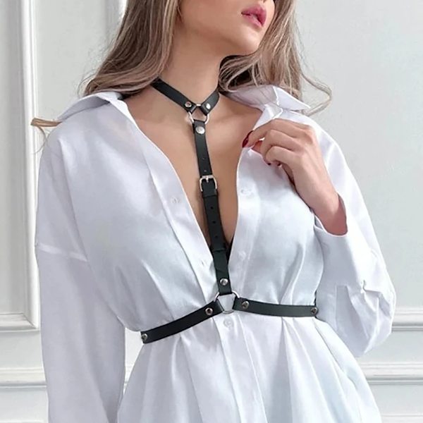 Kvinnor Sele Tillbehör Bondage Strumpeband Bälte Hög kvalitet Lyx läder hängslen Body Bondage BH Bur Underkläder Rem Bälte Style8 Adjustable