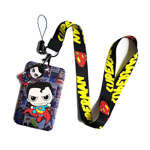 Ny Marvel PVC-korthållare Spiderman Captain America Iron Man Super Hero Anime Print Student Campus Card Cover Lanyard ID-kort Xhmw05