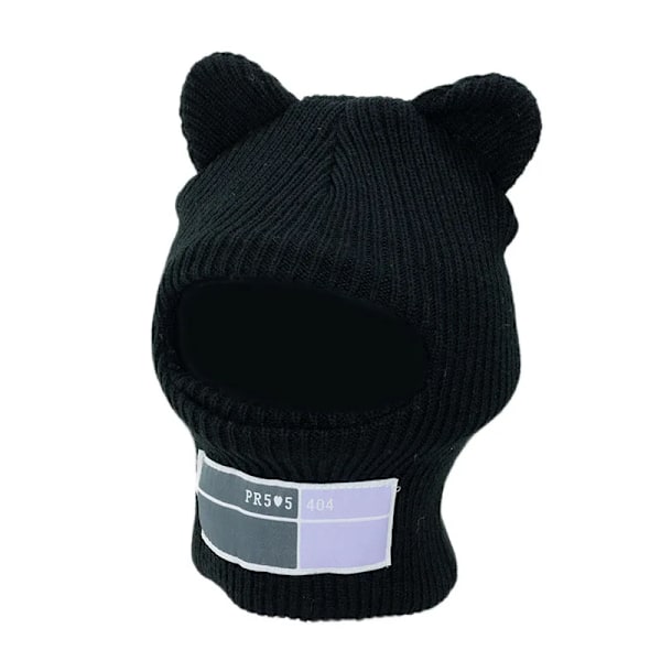 Harajuku Punk Gothic Stickad Kattöron Liten Djävulsmössa Millennium Kvinna Kawaii Designer Vinter Handgjord Beanie Keps för Kvinnor style 13