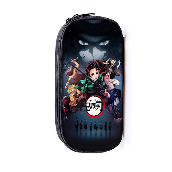 Anime Demon Slayer Kimetsu No Yaiba Canvas Case Pennfodral Dragkedja Sminkväska Pen Brevpapper Väska catoon Pennlåda qbbguimie01