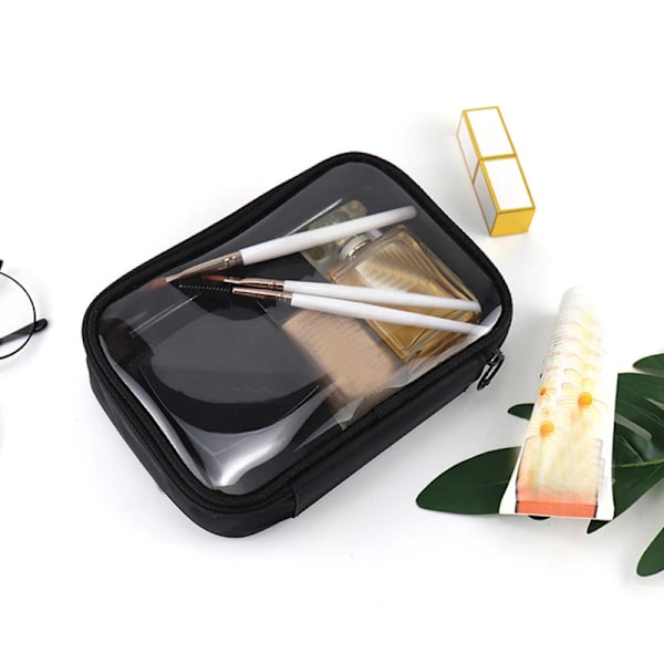 PVC Transparent kosmetisk väska Dragkedja Klara sminkväskor för kvinnor Tvätta Solid Travel Organizer Toalettväska 1pcs M