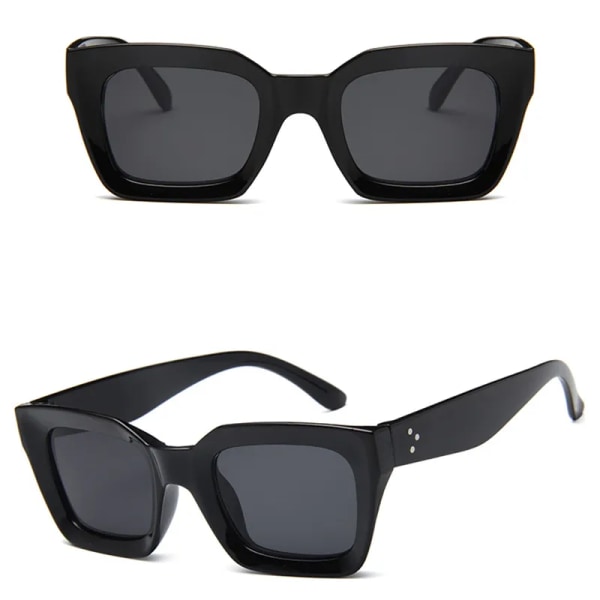 LeonLion 2023 fyrkantiga solglasögon Herr Retro Glasögon Herr/Kvinnor Gradient Clear Lens Glasögon Herr Gafas Lentes De Sol Mujer UV400 BlackGray Free Cloth and Bag