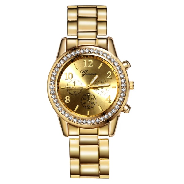 2021 silver watch, dammode lyxig vatten diamant brittisk watch, watch rostfritt stål band watch Gold