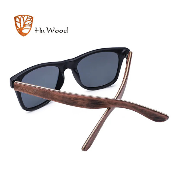 HU WOOD Solglasögon Män Träsolglasögon För unisex Dam Solglasögon Polariserade Glasögon HD Lins Spegelskydd GR8004 Red HU WOOD Polarized