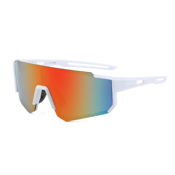 Män Dam Solglasögon Utomhussport Mtb Road Cykling UV-skydd Vindtät polariserad lins Löpning Skidåkning Glasögon Utrustning White 1pc