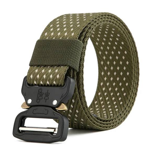 MEDYLA Officiellt äkta herrbälte Utomhussport Nylon Metallspänne Bälte Fritid Bergsbestigningsbälte Nödöverlevnadsbälte ArmyGreen 2 120cm