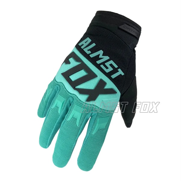 Almst Fox Cykelhandskar MX ATV BMX Rider Cykelhandskar Utomhuscamping Vandring Ridning MTB Motorcykelhandskar Motocrossgarantier 06-Black Green XL
