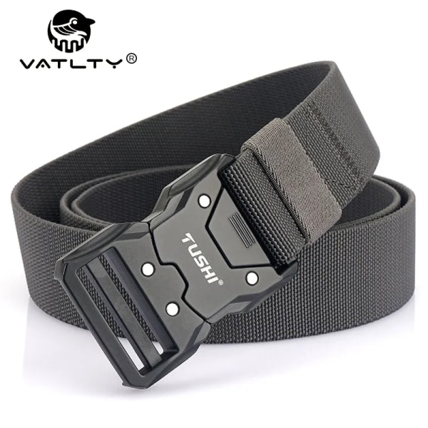 VATLTY Quick Release Elastiskt bälte Herr Hård legering Spänne Stark Äkta Nylon Dam Stretchbälte Utomhussport Arbetsbälte Hane ArmyGreen set(.885) 95CM(.885)