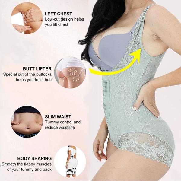 GUUDIA Body Shapewear Öppen byst Body Mage Control Shapewear Seamless Shapers Kvinnor Body Shaper Slimming Shapers apricot XS