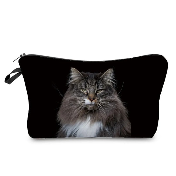 Värmeöverföring Djurmönster sminkväska Söt katt Print Kosmetiska väskor Högkvalitativ organizer Multifunktion Kvinnor Case hz5097 Cat Dog Bag