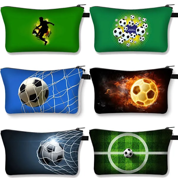 Cool fotbolls-/fotbollsmode förvaringsväska Kvinna Kosmetikväska Organizer Bärbar sminkväska för resor Tonåring Pojke Present shzbzhuqiu12