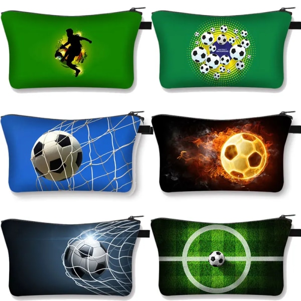 Cool fotbolls-/fotbollsmode förvaringsväska Kvinna Kosmetikväska Organizer Bärbar sminkväska för resor Tonåring Pojke Present shzbzhuqiu3