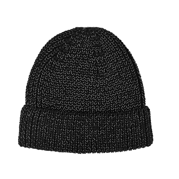Vinterreflekterande Fiske Nattrunning Mössa för Män Kvinnor Dam Flickor Varm Mössa Utomhus Vindtät Stickad Mössa black free size