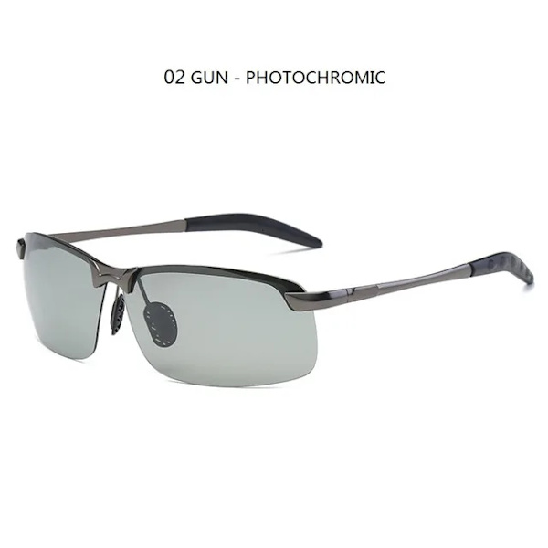 Begreat Photochromic Solglasögon För Män Polariserad Driving Chameleon Glasögon Man Byt färg Solglasögon Dag Nattseende GUN - photochromic Black