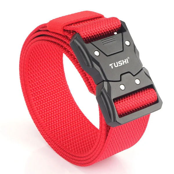 Nytt taktiskt bälte snabblåsande legeringsspänne Mjukt nylon Jakt Fotvandring Sporttillbehör Herr Utomhus midjeband Militärbälten 01 alloy buckle 1 pcs