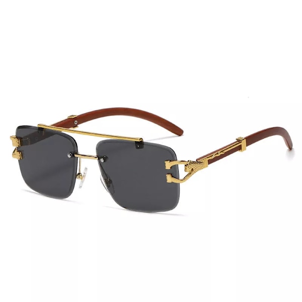CATERSIDE Retro fyrkantiga solglasögon Män Kvinnor 2022 Lyxmärke Designer Guld Lejon Dekoration Solglasögon Män Resande Glasögon C05 Gold Brown As Photos Showing