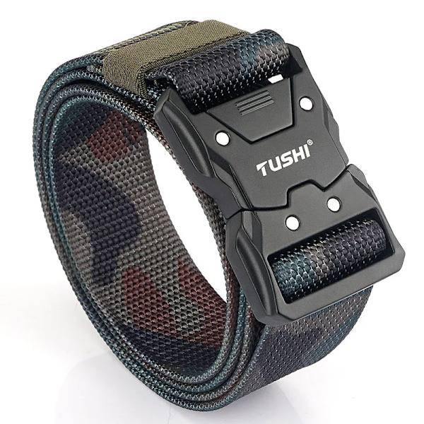 Nytt taktiskt bälte snabblåsande legeringsspänne Mjukt nylon Jakt Fotvandring Sporttillbehör Herr Utomhus midjeband Militärbälten 02 alloy buckle 1 pcs
