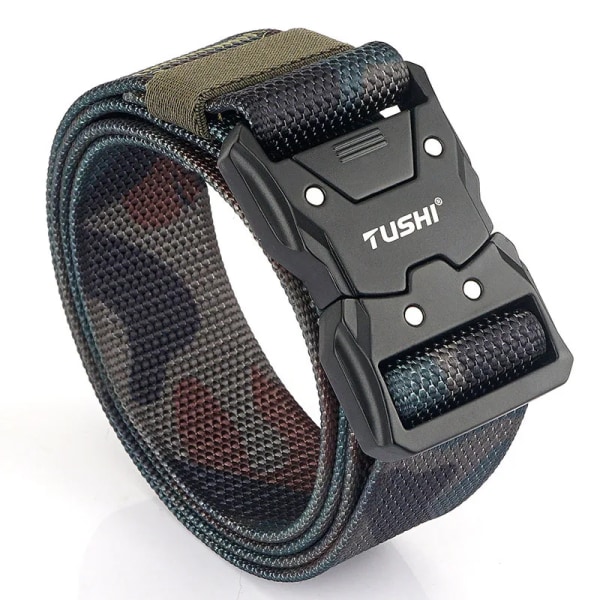 Nytt taktiskt bälte snabblåsande legeringsspänne Mjukt nylon Jakt Fotvandring Sporttillbehör Herr Utomhus midjeband Militärbälten 03 alloy buckle 1 pcs