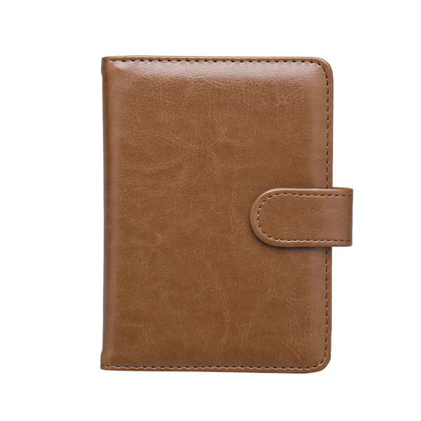 Mode Kvinnor Män Case Multifunktions PU-läder Haspplånböcker Affärsresor Cover Kontantmyntplånböcker Brown