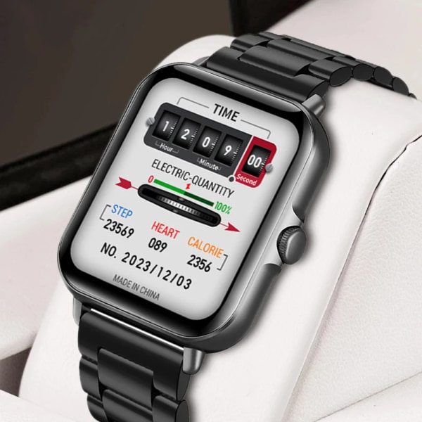 Bluetooth Svara samtal Smart Watch Herr Puls Fitness Tracker Klockor IP67 Vattentät Dam Smartwatch för Android IOS Gray