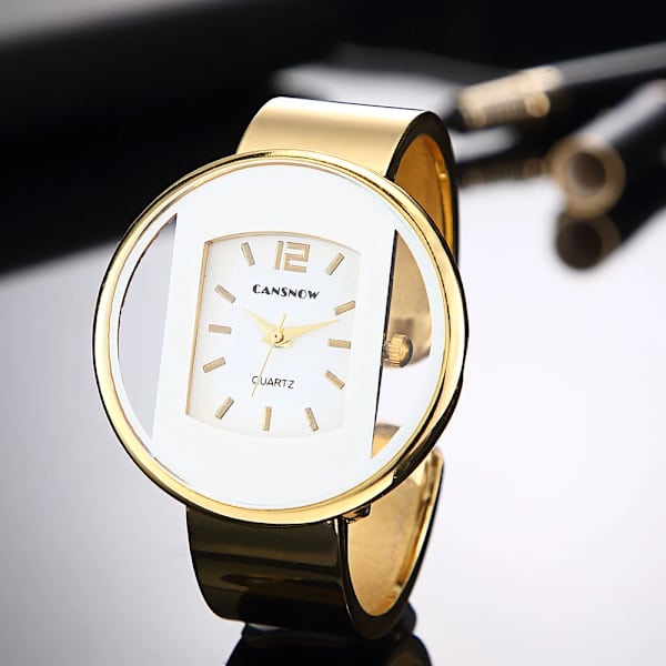 Lyxmärke Guld Silver Damklockor Stål Watch Creative Girl Quartz Armbandsur Saat Montre Relogio Feminino Rose Gold Black