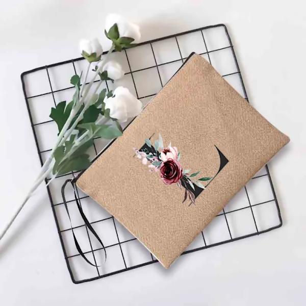 Sminkväska för kvinnor Mode Print Kosmetiska väskor Organizer Tvätta toalettartiklar Påse Dam Clutch Student Pennväska 4blackb L
