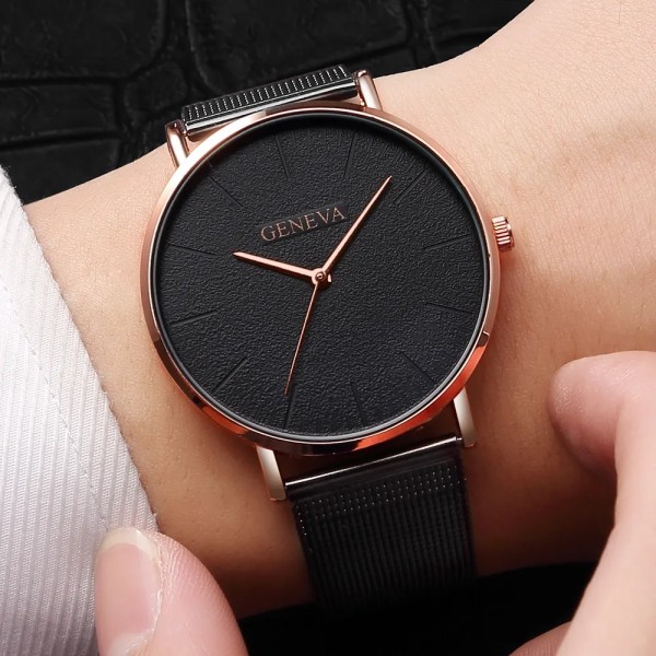 Damklockor Bayan Kol Saati Mode Rose Gold Silver Watch För Dam reloj mujer saat relogio zegarek damski gold black