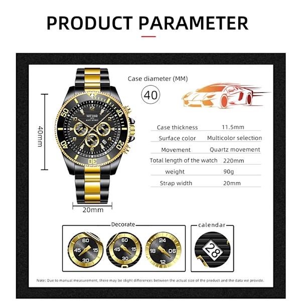 Mode herrklockor för män Sport Vattentät rostfritt stål Quartz Armbandsur Man Business Watch Luminous Clock montre homme Silver Blue