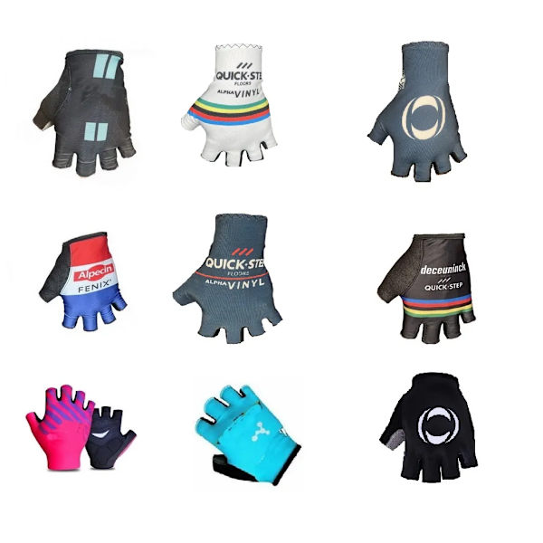 INEOS QUICK STEP NIPPO Team One Pair Half Finger Cykelhandskar MTB Road Mountain Bike Bicycle Gel Handskar 2021 QUICK STEP M