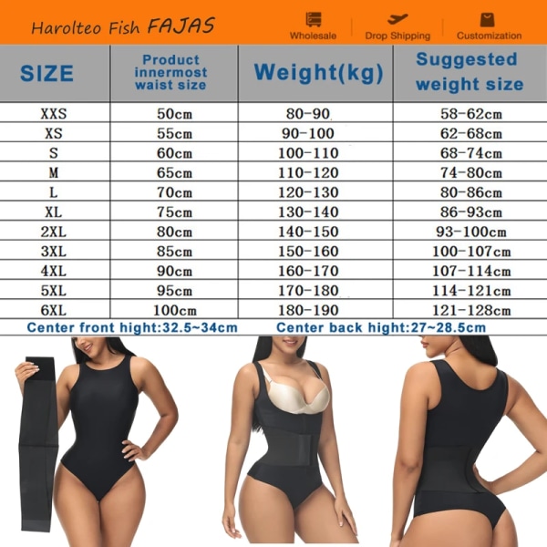 Waist trainer Stringband Shapewear för kvinnor Magkontroll Body Shaper Trosrem Bodysuits Compression Body Suits Seamless L