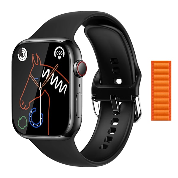 NY Smart Watch Series 8 HD-skärm Sport Puls Blodtryck Fitness Tracker Bluetooth Call Herr Dam Smartwatch för Apple black and CheNL