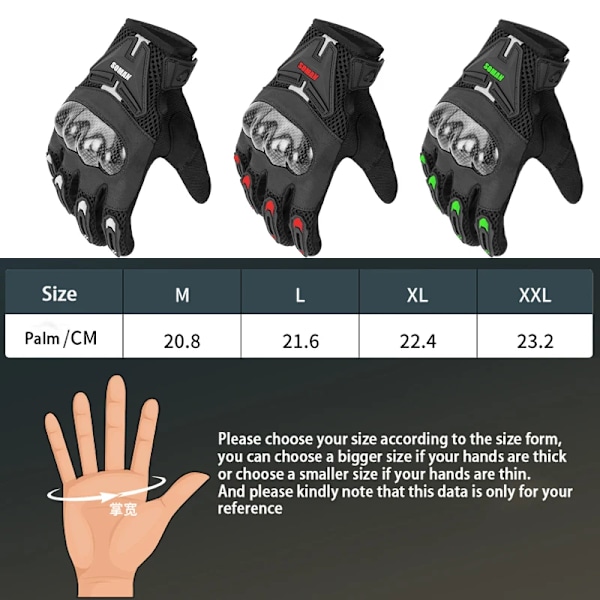 Soman Motorcykelhandskar Kolfiberläder Moto Åkhanskar Herr Motorcykel Skyddsutrustning Motocross Gants Moto Luvas Mg19-S Red M