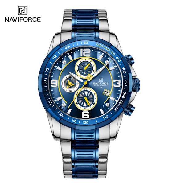 NAVIFORCE Temperament Herr Lyx Mode Design Guld Herr Klockor Multifunktion Luminous Quartz Armbandsur för män Relogio Masculino SBE