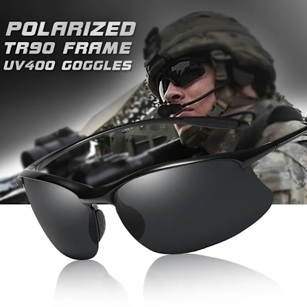 2022 Top Ultralight TR90 Polarized Solglasögon Anti-UV Driving Herr Solglasögon Man Militära Solglasögon Glasögon Glasögon Gafas De Sol Black-Mirror silver Original