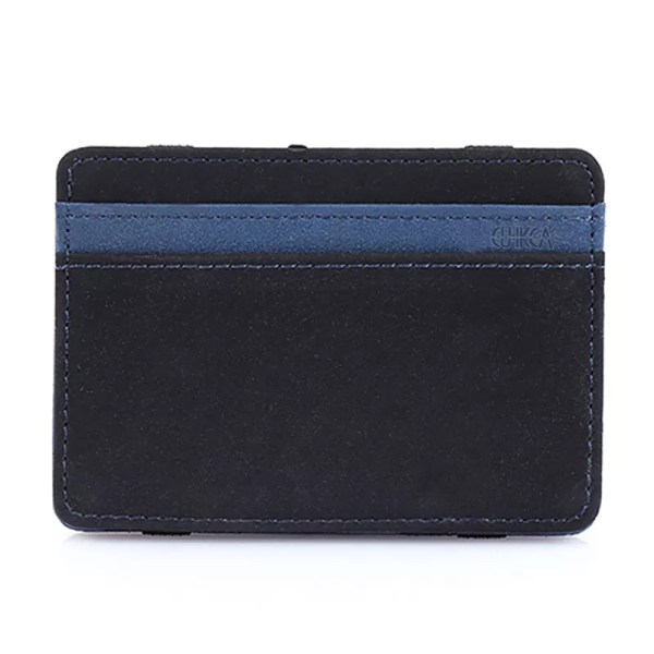 Herr PU-läder Magic plånbok Pengaklämmor Slim plånbokshållare Tunn Clutch Busskortväska För Kvinnor Liten kontanthållare Slim Man-väska blue
