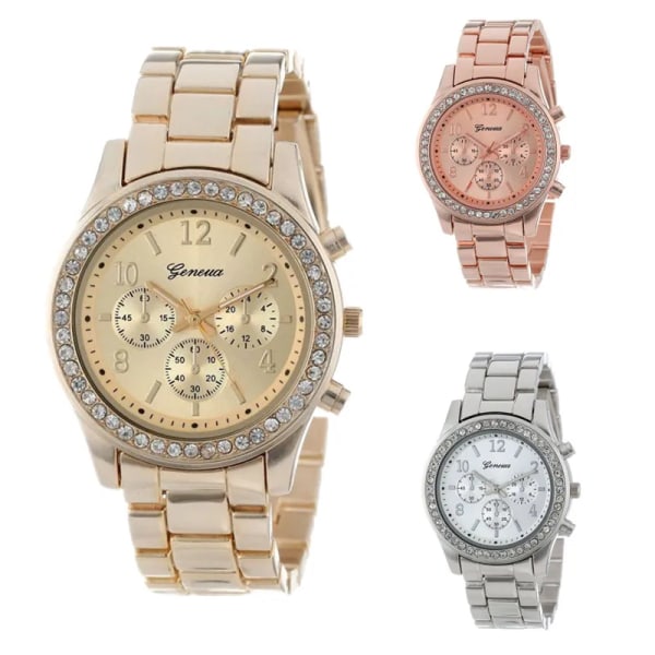 2019 Watch Mode Damklocka Damklockor Klocka Reloj Mujer Relogio Feminino New Classic Luxury Rhinestone Watch rose gold
