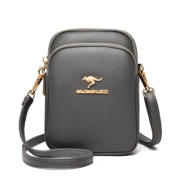 Högkvalitativt läder Elegnat kvinnlig skalväska Handväskor Handväskor Lyxig designeraxel Crossbody Messenger-väskor för kvinnor Sac Gray