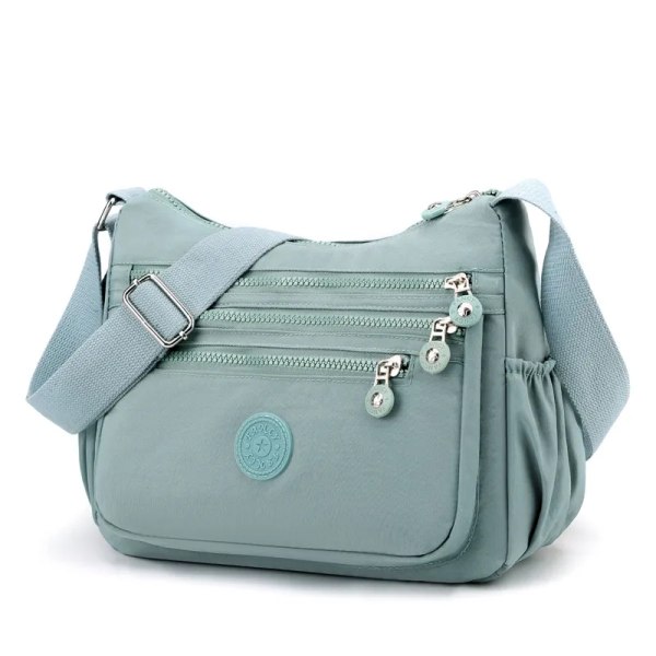 Messenger Bag Causal Kvinnor Axelväska Multi Nylon Kvinna Crossbody-väskor Kvinna Crossbody Moderväska Shoudlerväska Gray 01